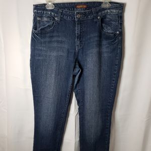 ZD Premium Womens Washed Jeans Size 16 Tapered Western Casual